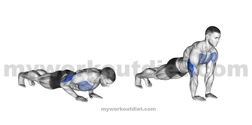 Close-Grip-Push-Ups | bodyweight tricep workouts