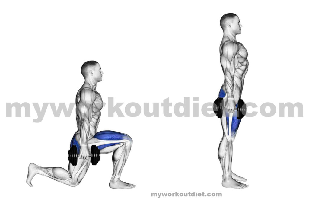 Forward Lunges | Top 10 Killer legs workouts at the gym | workouts for legs exercise | myworkoutdiet.com