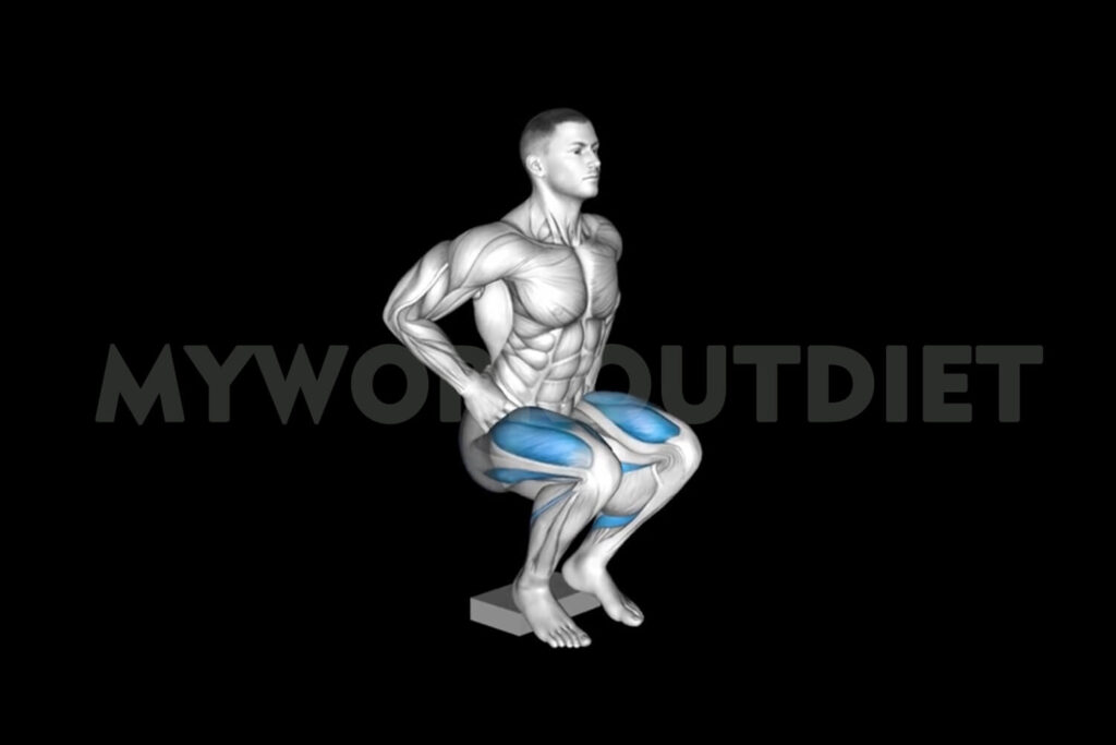 Narrow squat on block | 8 Best Leg Extension Alternatives for Muscular Quads